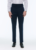 Navy blue cotton gabardine chino trousers - 22HP3ALKO-AP04/31