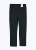 Navy blue cotton gabardine chino trousers - 23EP3VKIA-SP15/30