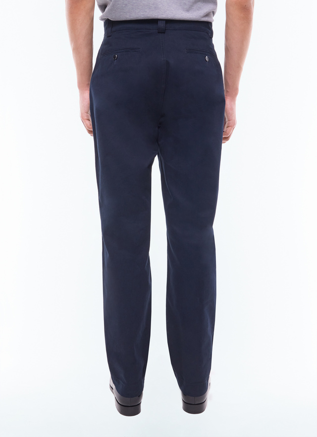 Men's navy blue chino trousers Fursac - P3ECKO-DP03-D030