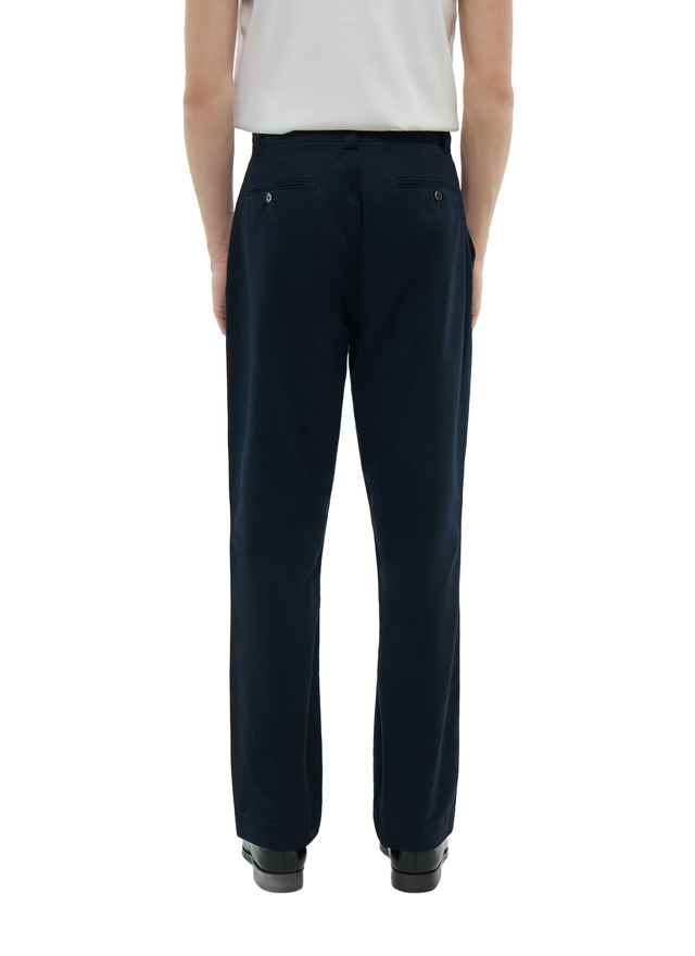 Men's chino trousers navy blue cotton serge Fursac - P3ECKO-FP03-D030