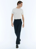 Straight-leg cotton serge chinos - P3ECKO-FP03-D030