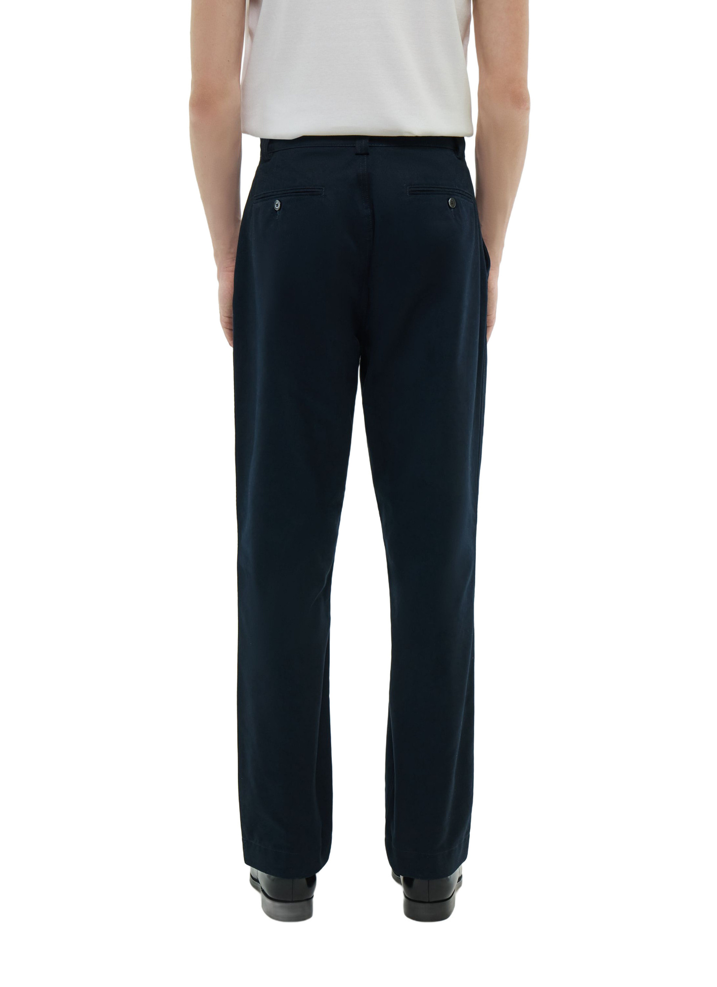 Men's chino trousers navy blue cotton serge Fursac - P3ECKO-FP03-D030
