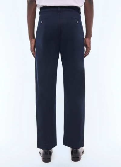 Men's navy blue chino trousers Fursac - P3GINO-GP01-D030