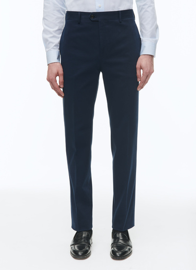 Men's chino trousers navy blue cotton and elastane Fursac - P3VKIA-AP04-31