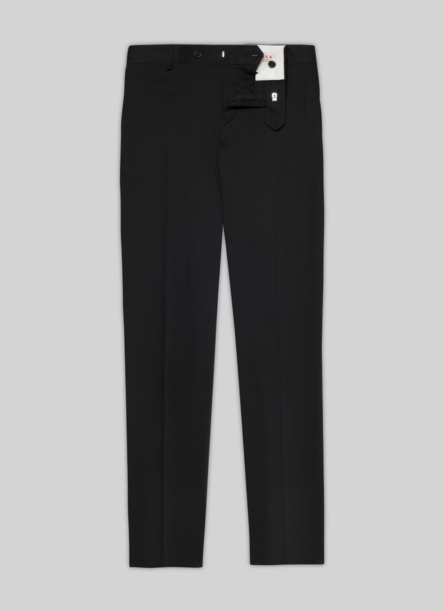 Men's blue, navy blue cotton and elastane chino trousers Fursac - P3VKIA-VP14-30