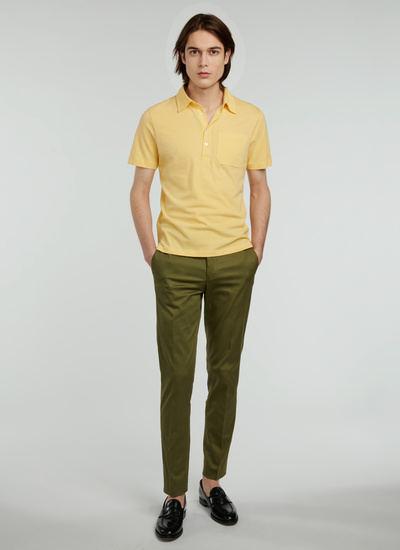 Men's chino trousers olive green cotton and elastane Fursac - 22EP3VKIA-VP14/40