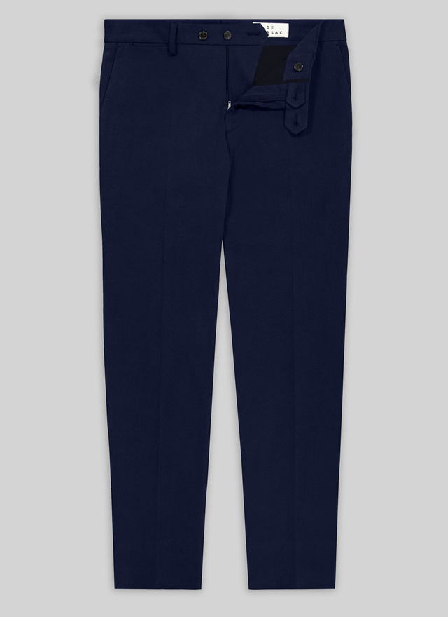 blue cotton chinos