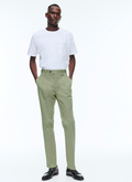 Organic cotton gabardine chino trousers - P3VKIA-VP14-45