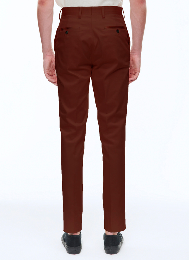 Men's terracotta chino trousers Fursac - P3VKIA-PP20-65