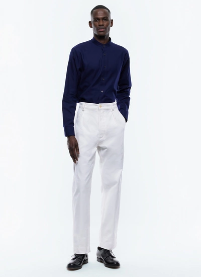 Men's chino trousers white cotton twill Fursac - P3CARO-EP11-A001