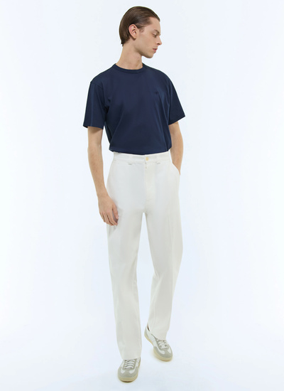 Men's chino trousers white cotton serge Fursac - P3ECKO-FP03-A001