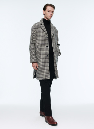 Men's black and white coat Fursac - M3AIGL-AM13-20