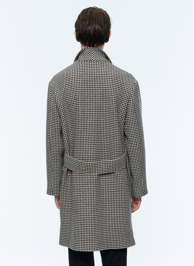 Men's white, ecru woolen cloth coat Fursac - M3AIGL-AM13-20