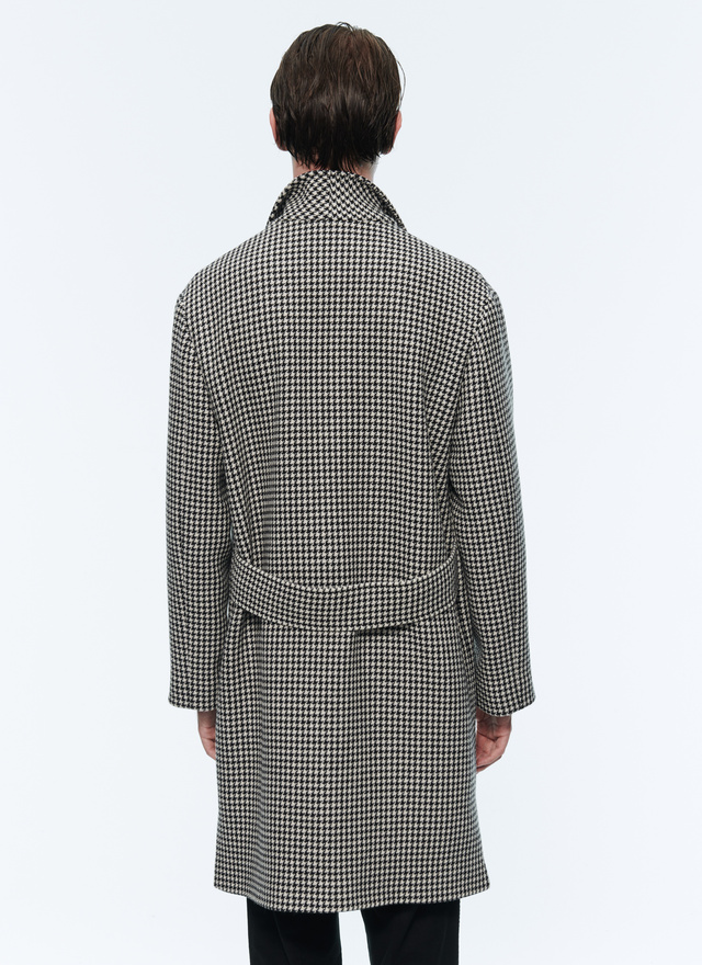 Men's white, ecru woolen cloth coat Fursac - M3AIGL-AM13-20