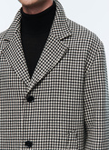 Woolen cloth coat with houndstooth pattern - M3AIGL-AM13-20