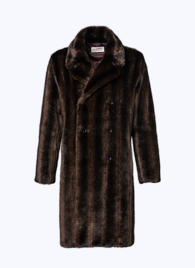 Men's brown polyester coat Fursac - M3ARCS-AM31-18