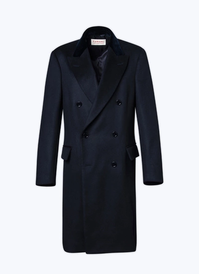 Men's blue, navy blue virgin wool coat Fursac - M3ALMA-AM27-30