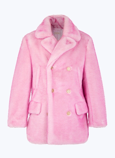 Men's pink faux fur coat Fursac - M3EABA-EM37-F006