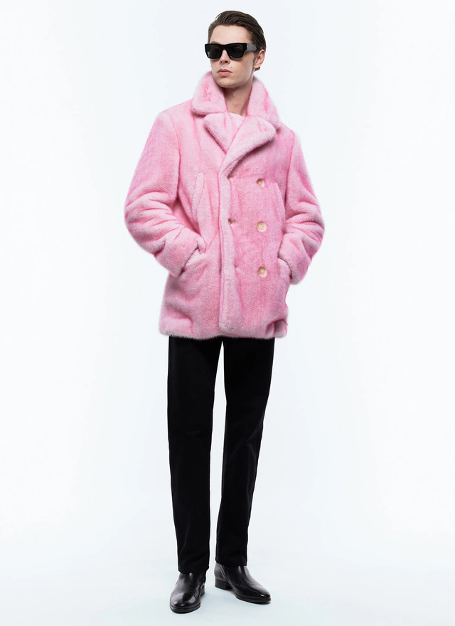 Pink coat winter best sale