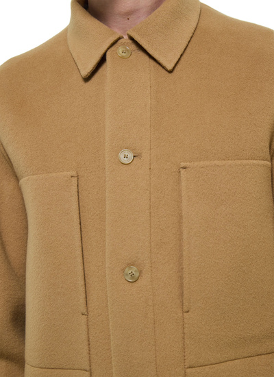 Men's camel brown coat Fursac - M3FADA-FM13-A011