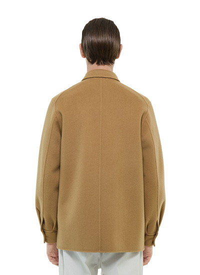 Men's coat camel brown woolen cloth Fursac - M3FADA-FM13-A011