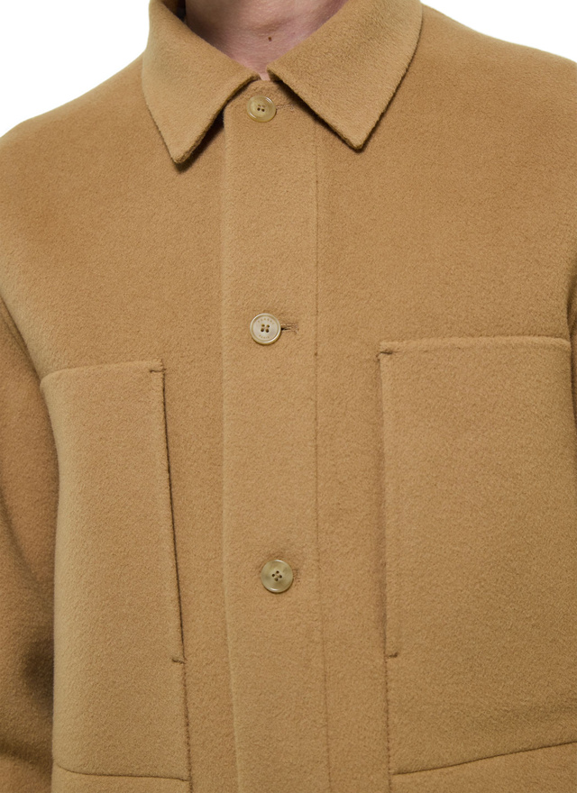 Men's camel brown coat Fursac - M3FADA-FM13-A011