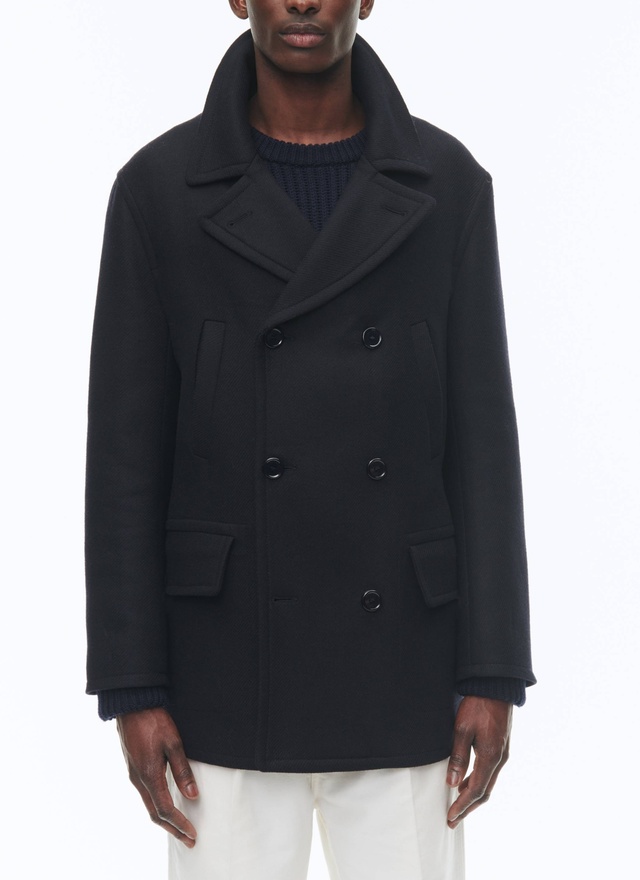 Men's coat navy blue woolen cloth Fursac - M3ABAN-AM28-30