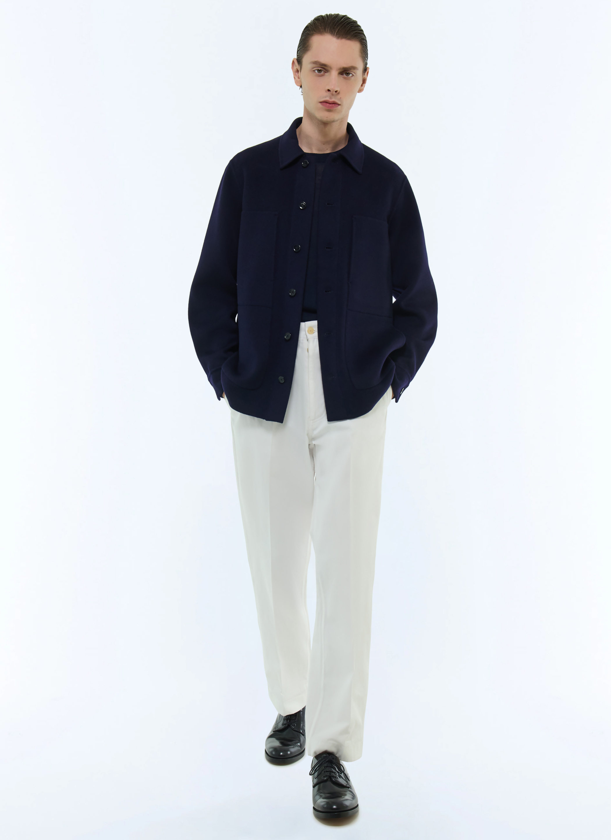 Navy blue coat M3FADA-FM13-D030 - Men's coat