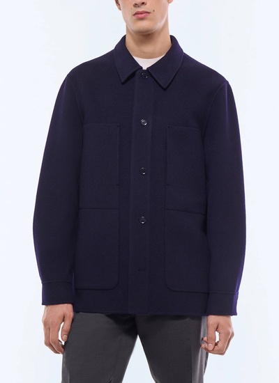 Men's coat navy blue wool Fursac - M3FADA-JM13-D030