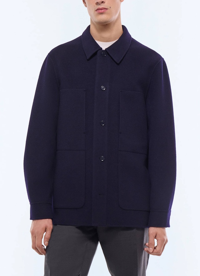 Men's coat navy blue wool Fursac - M3FADA-JM13-D030