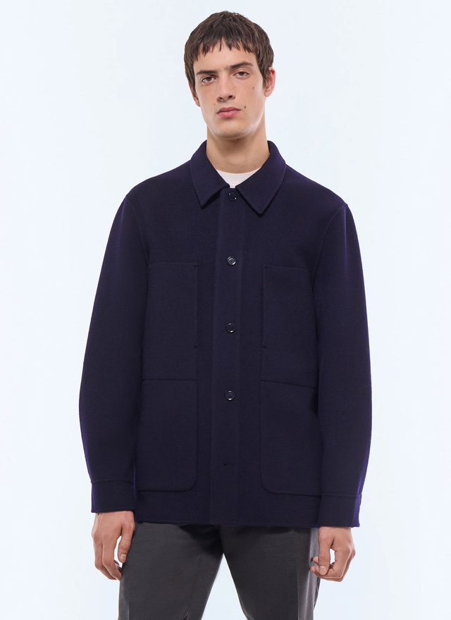 Men's coat navy blue wool Fursac - M3FADA-JM13-D030