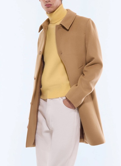 Men's coat beige virgin wool and cashmere Fursac - M3CUSH-RM31-A006