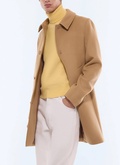 Woolen cloth coat with officer collar - M3CUSH-RM31-A006