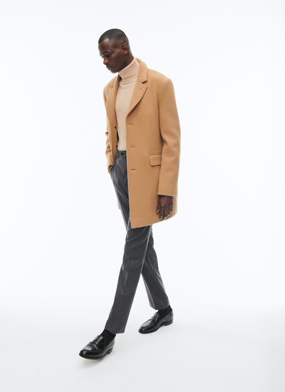 Men's camel coat Fursac - M3AKOM-RM31-11