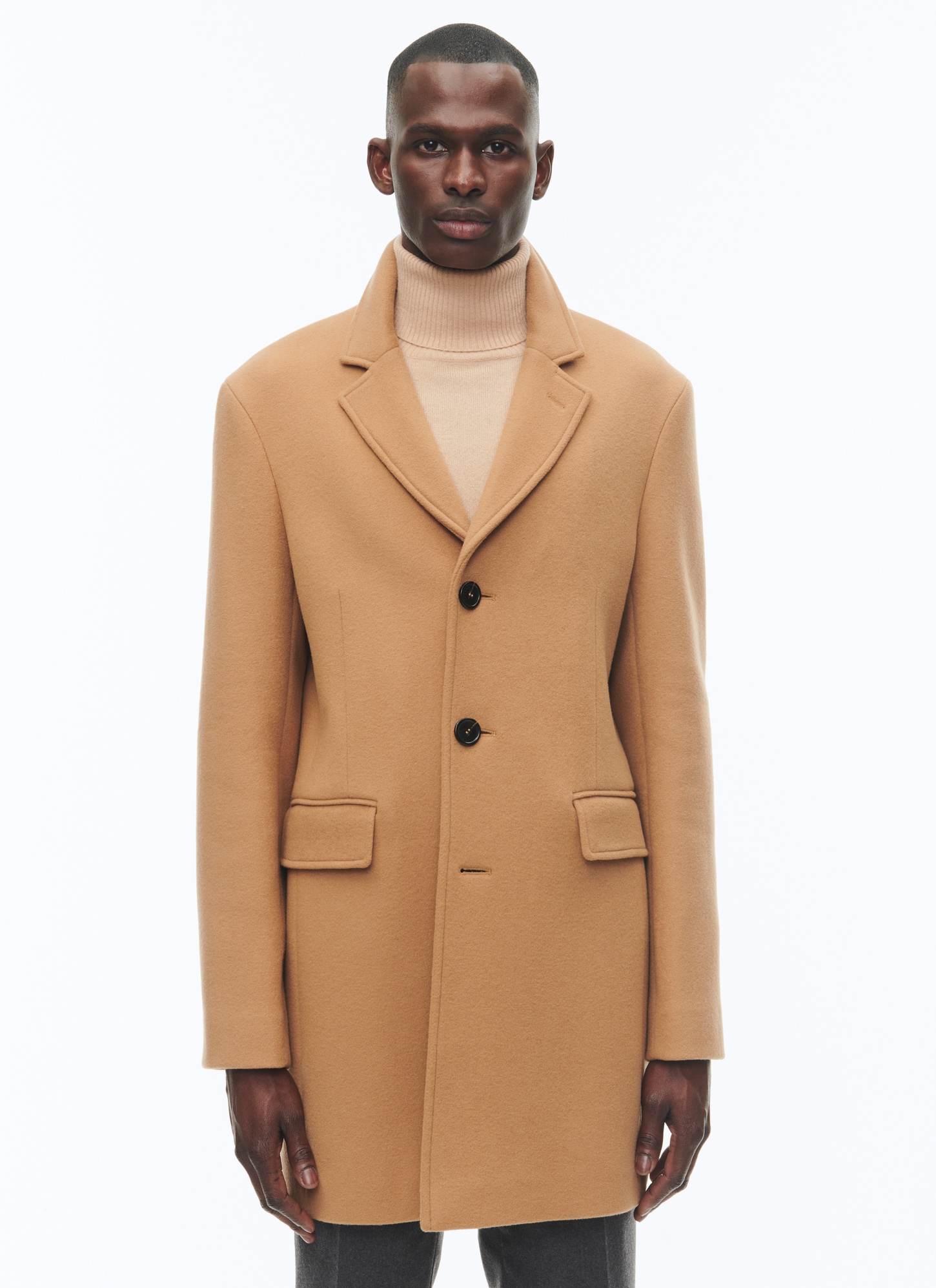 Men's coat camel virgin wool and cashmere Fursac - M3AKOM-RM31-11