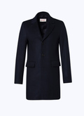 Navy blue wool broadcloth coat - 22HM3AKOM-RM31/31