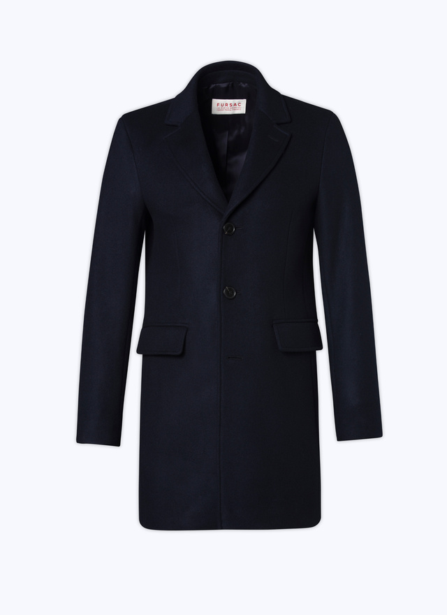 Men's coat navy blue virgin wool and cashmere Fursac - M3AKOM-RM31-31