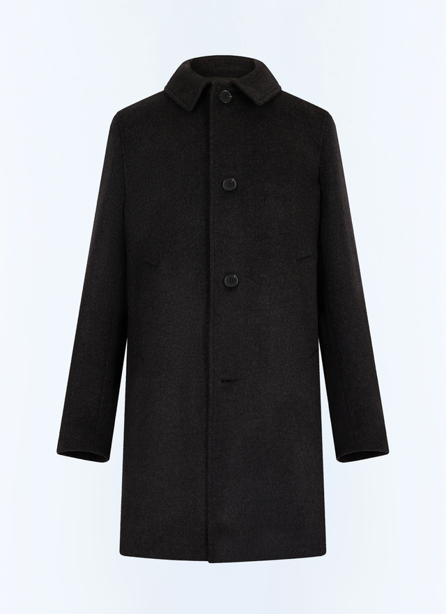 Men's grey woolen cloth and cashmere coat Fursac - M3CUSH-GM31-B021