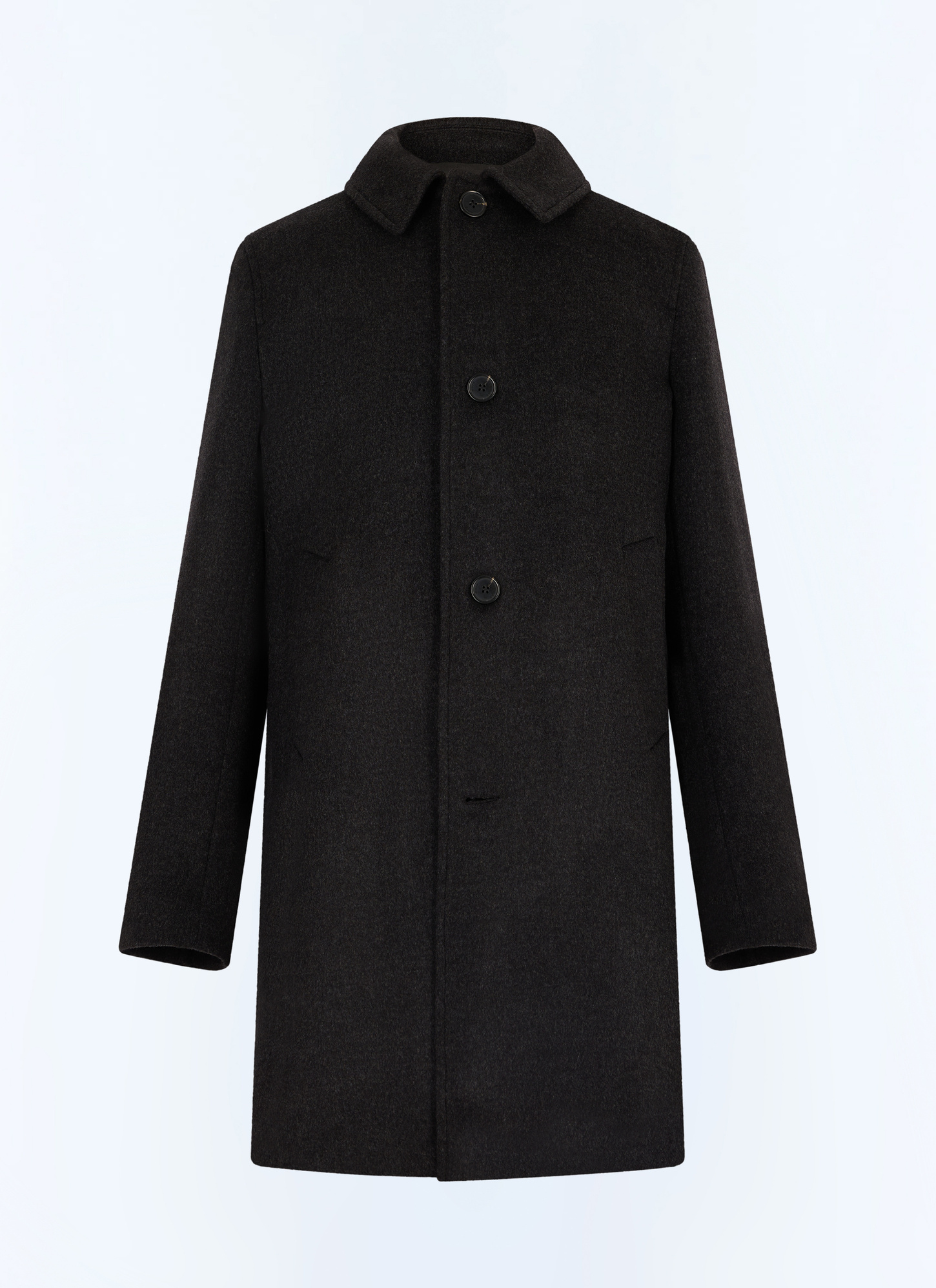 Men's grey woolen cloth and cashmere coat Fursac - M3CUSH-GM31-B021