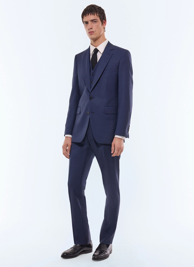 Costume homme bleu carbone laine vierge certifiée Fursac - C3JVOX-GC14-D031