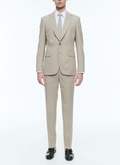 Costume en toile de laine beige - C3BAXI-BC31-56