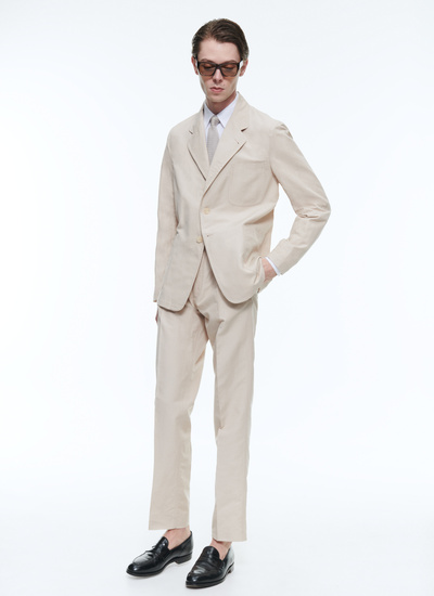 Costume homme beige toile de lin et coton Fursac - C3DANA-DX09-A006