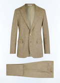 Costume droit en serge de lin à chevrons - C3FRAT-FX07-A008