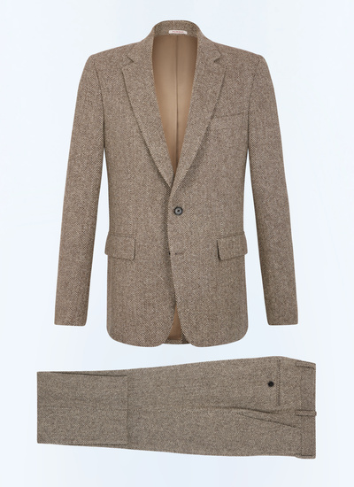 Costume beige taupe homme laine vierge Fursac - C3FRAT-GX02-G018