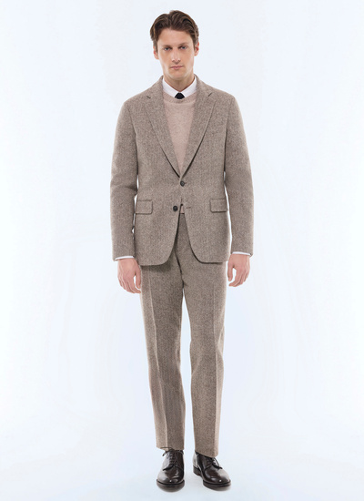 Costume homme beige taupe laine vierge Fursac - C3FRAT-GX02-G018