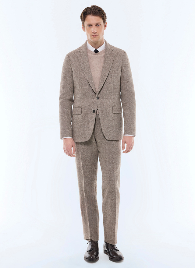 Costume homme beige taupe laine vierge Fursac - C3FRAT-GX02-G018