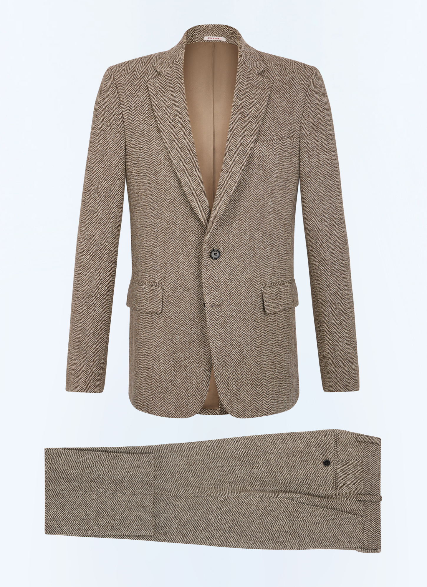 Costume beige taupe homme laine vierge Fursac - C3FRAT-GX02-G018