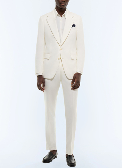 Costume homme blanc coton et lin Fursac - C3JADA-JX08-A001