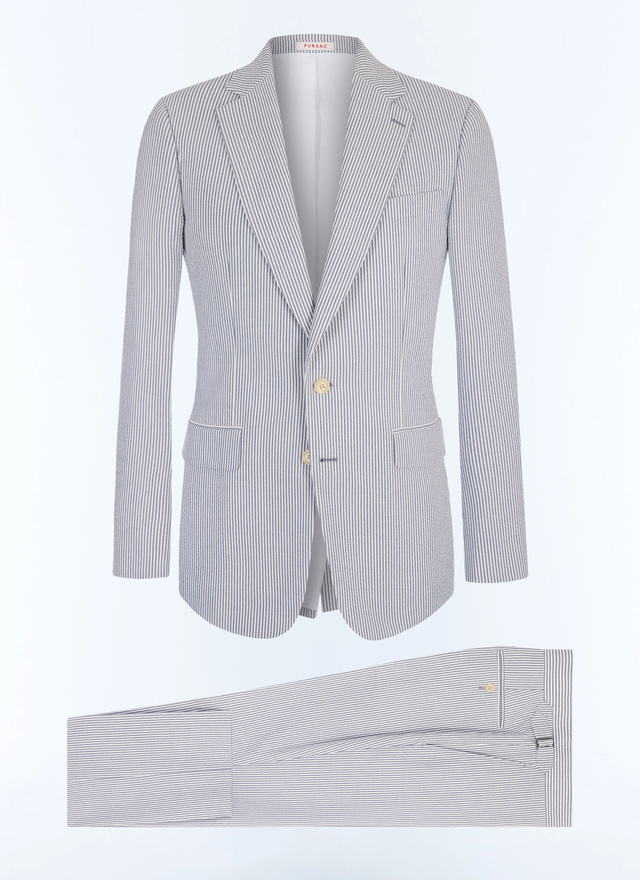 Costume seersucker de coton biologique homme Fursac - C3JADA-LX15-D039