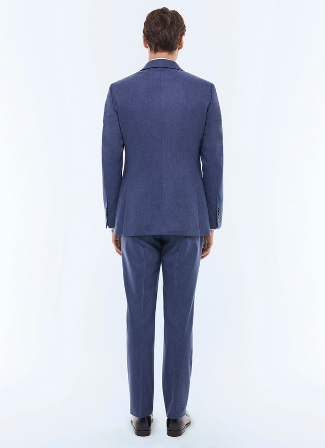 Costume bleu homme flanelle de laine certifiée Fursac - C3FOXA-EC29-D012